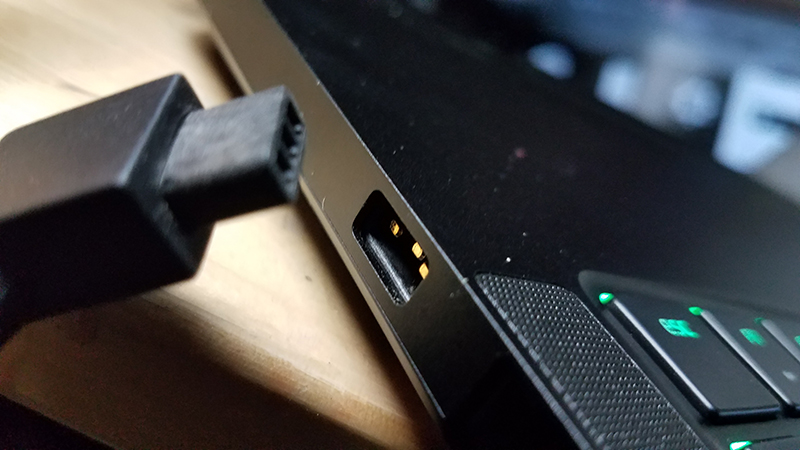 The Blade’s new, proprietary power port.
